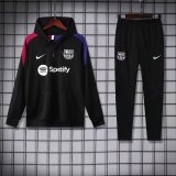 24/25 Barcelona Hooded  Long Sleeved Black 1:1 Training suit