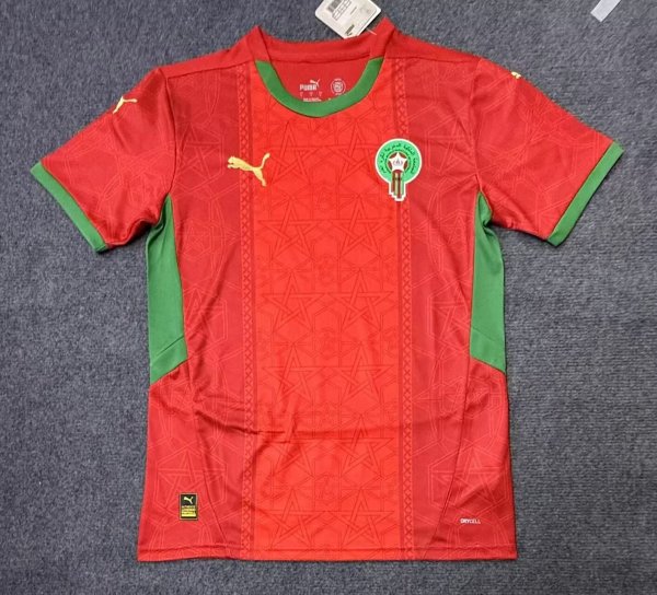 25/26  Morocco Home Red Fans 1:1 Quality Soccer Jersey