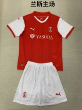 24/25 Stade de Reims Home Kids Kits 1:1 Quality Soccer Jersey
