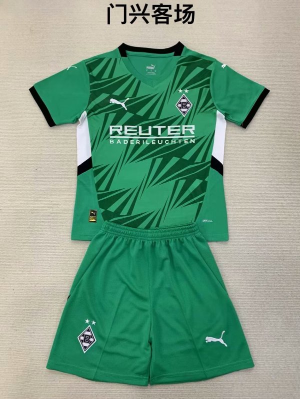 24/25 Borussia Away  Kids Kits  1:1 Quality Soccer Jersey