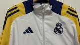 24/25  Real Madrid White Embroidery Windbreaker