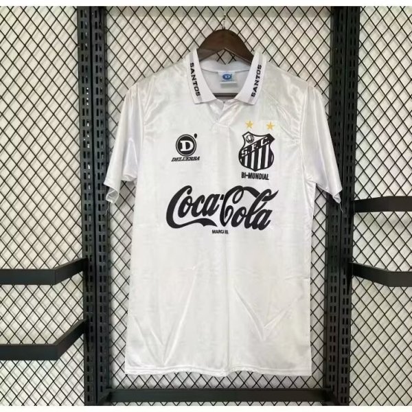 1993/1994  Santos  Home White Fans Retro 1:1 Quality  Soccer Jersey