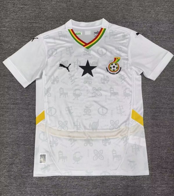 24/25 Ghana Home White Fans 1:1 Quality Soccer Jersey