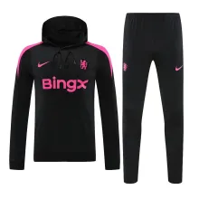 24/25 Chelsea Hooded Long Sleeved Black 1:1 Training suit