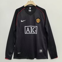 2007-2008 Manchester United 2RD Away Long Sleeve 1:1 Retro Soccer Jersey