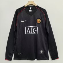 2007-2008 Manchester United 2RD Away Long Sleeve 1:1 Retro Soccer Jersey