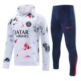 24/25 Paris Hooded Long Sleeved White 1:1 Training suit