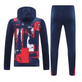 24/25 Paris Hooded  Long Sleeved Blue 1:1 Training suit
