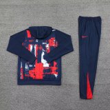 24/25 Paris Hooded  Long Sleeved Blue 1:1 Training suit