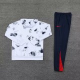 24/25 Paris Hooded Long Sleeved White 1:1 Training suit