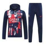 24/25 Paris Hooded  Long Sleeved Blue 1:1 Training suit