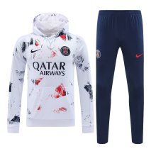 24/25 Paris Hooded Long Sleeved White 1:1 Training suit