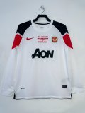 2010/2011 Manchester United  Away Long Sleeve 1:1 Retro Quality Soccer Jersey