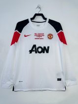 2010/2011 Manchester United  Away Long Sleeve 1:1 Retro Quality Soccer Jersey