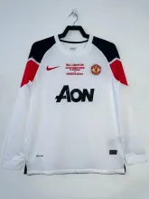 2010/2011 Manchester United  Away Long Sleeve 1:1 Retro Quality Soccer Jersey