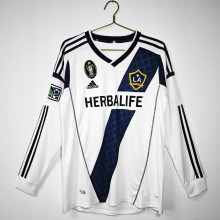 2012 LA Galaxy Home White  Long sleeve Retro 1:1 Quality Soccer Jersey