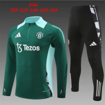24/25  Manchester United Kids Green1:1 Quality Training Jersey