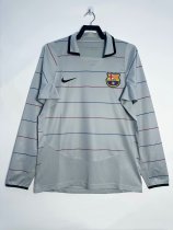 2003/2004  Barcelona Away Long Sleeve Retro 1:1 Quality Soccer Jersey