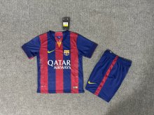 2014/2015 Barcelona Home 1:1 Kids Retro Soccer Jersey