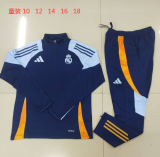 24/25 Real Madrid  Kids Shangqing Blue1:1 Quality Training Jersey