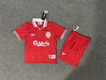 1996/1997 Liverpool Home Kids Retro 1:1  Quality Soccer Jersey
