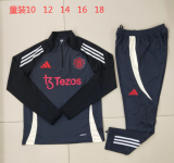24/25  Manchester United Kids Dark Grey 1:1 Quality Training Jersey