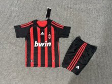 2008/2009 AC Milan Home Kids kits Retro 1:1 Quality Soccer Jersey
