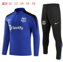 24/25  Barcelona Kids Blue 1:1 Quality Training Jersey
