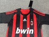 2008/2009 AC Milan Home Kids kits Retro 1:1 Quality Soccer Jersey