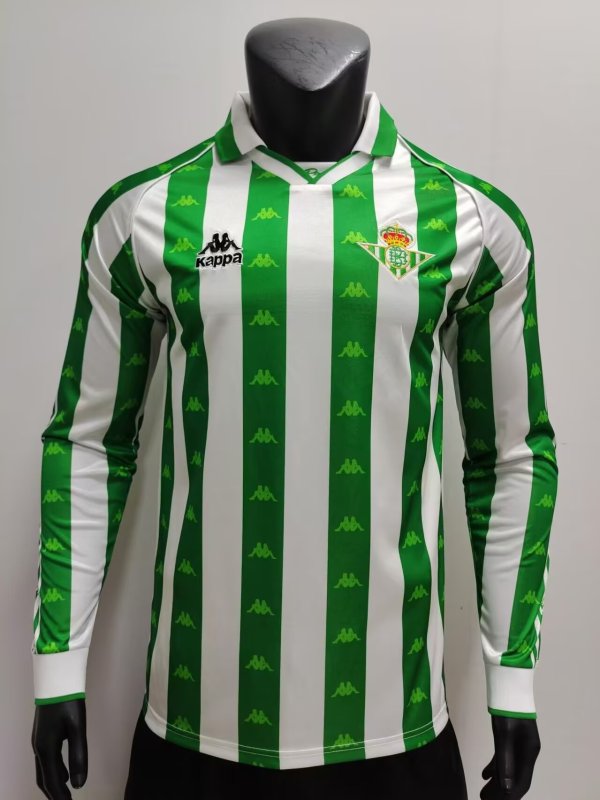1995/1997Real Betis Home Long Sleeve Fans Retro style1:1 Quality Soccer Jersey