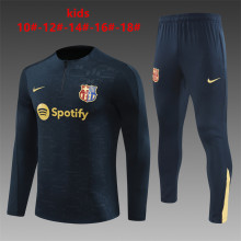 24/25  Barcelona Kids Royal Blue 1:1 Quality Training Jersey