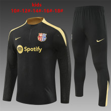 24/25  Barcelona Kids Black Gold Player 1:1 Quality Training Jersey