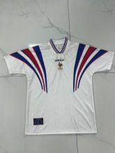1996  France  Away  White  Fans Retro 1:1 Quality  Soccer Jersey