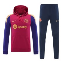 24/25 Barcelona Hooded Long Sleeved Red 1:1 Training suit