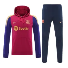 24/25 Barcelona Hooded Long Sleeved Red 1:1 Training suit