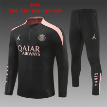 24/25  Paris Kids Black Player 1:1 Quality Training Jersey