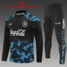 24/25  Napoli Kids Black 1:1 Quality Training Jersey