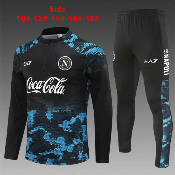 24/25  Napoli Kids Black 1:1 Quality Training Jersey