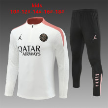 24/25  Paris Kids White Player 1:1 Quality Training Jersey