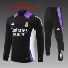 24/25 Real Madrid  Kids Black 1:1 Quality Training Jersey