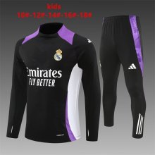 24/25 Real Madrid  Kids Black Player 1:1 Quality Training Jersey