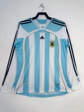 2006 Argentina Home Long Sleeve Retro1:1 Quality Soccer Jersey