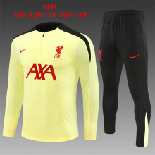 24/25  Liverpool Kids Light Yellow Player 1:1 Quality Training Jersey