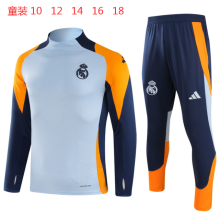 24/25 Real Madrid  Kids Blue Player 1:1 Quality Training Jersey