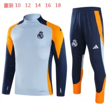 24/25 Real Madrid  Kids Blue Player 1:1 Quality Training Jersey