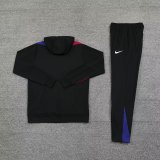 24/25 Barcelona Hooded  Long Sleeved Black 1:1 Training suit