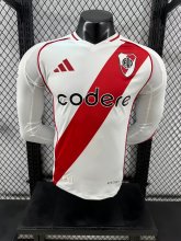 24/25 River Plate Home Long Sleeve Player 1:1 Quality Soccer Jersey