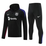 24/25 Barcelona Hooded  Long Sleeved Black 1:1 Training suit