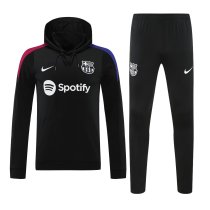 24/25 Barcelona Hooded  Long Sleeved Black 1:1 Training suit