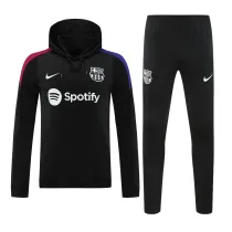 24/25 Barcelona Hooded  Long Sleeved Black 1:1 Training suit